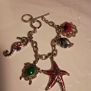 Silver Sea Charm Bracelet
